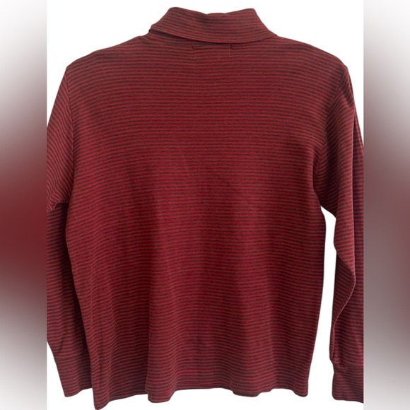 Bob Mackie Studio Vintage Turtleneck Red Gray Top Size Medium - Picture 2 of 9